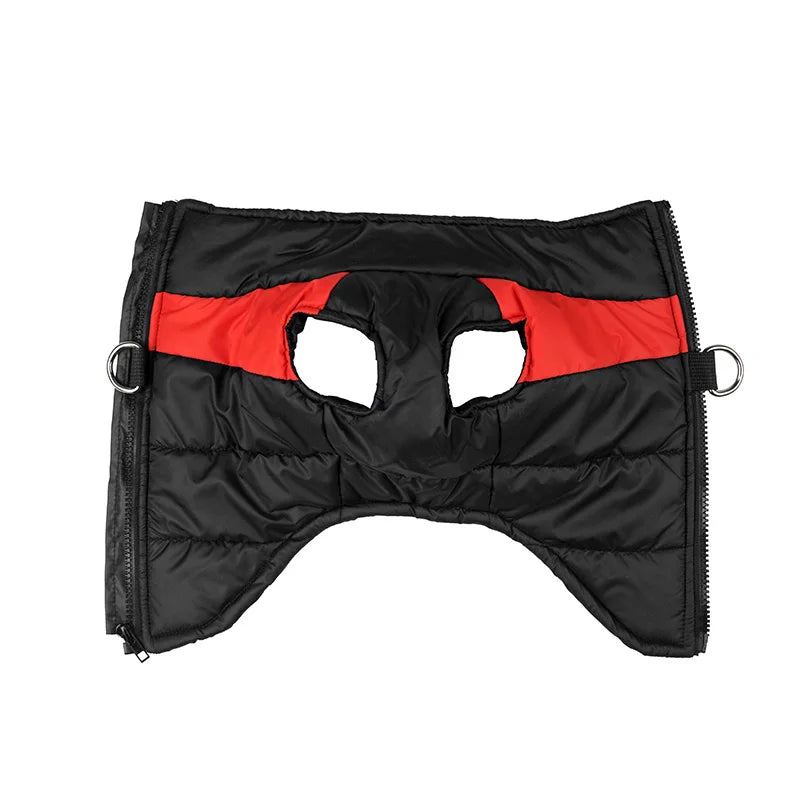 Chaleco acolchado impermeable para perro con arnés integrado